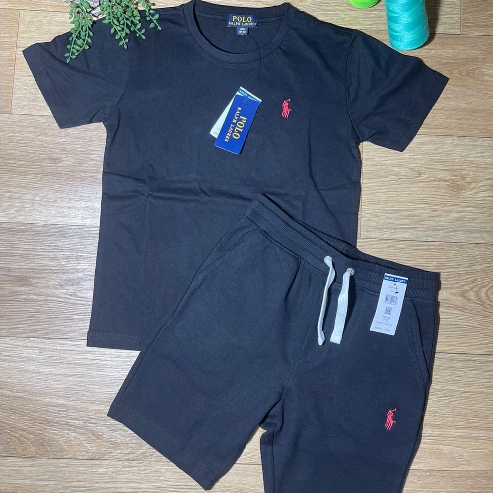 Kids black shorts set